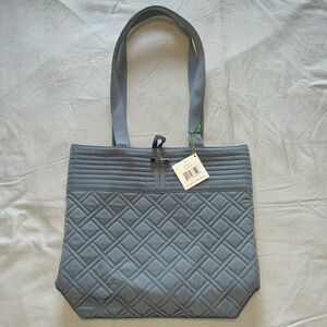 Vera Bradley Microfiber Tote in Charcoal